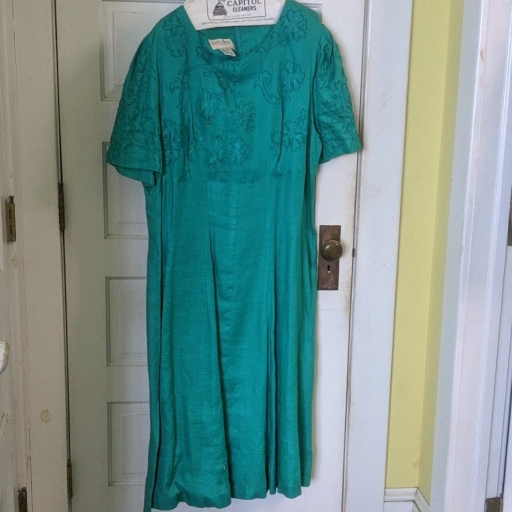 Plaza South green dress 20w.